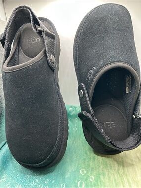 UGG Goldencoast Men’s Clog Black Suede Slingback Sandals Men Size 7 Women’s 8.5